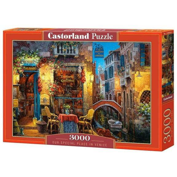 3000 Piece Jigsaw Puzzle, Our Special Place in Venice, Puzzle of Italy, Trattoria, Venetian canals, Adult Puzzles, Castorland C-300426-2