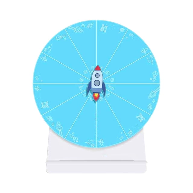 Tnarru Tabletop Prize Turntable,Tabletop Fortune Wheel Editable Draw Roulette Wheel for Teaching Activity Props Pub Gatherings