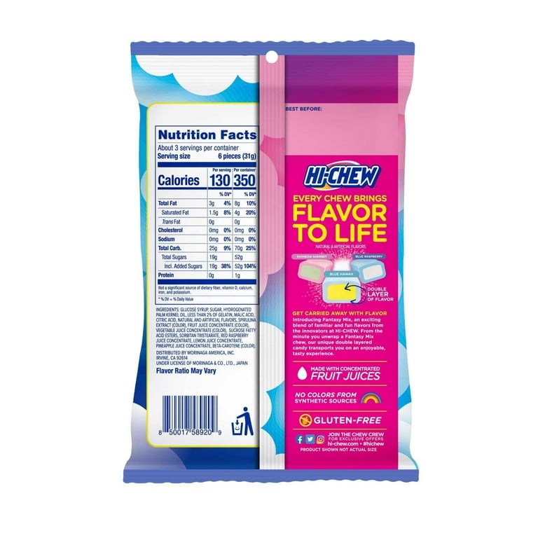 Hi-Chew Fantasy Mix, Pack Of 6-3Oz Each - Walmart.com