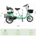 thumbnail image 5 of Triker Electric Bike, 400W Folding Trike Ebike, 3 Wheel Electric Bicycle, Up to 34 Miles, 16 Tire Tricycle for Adults, Green, 5 of 14