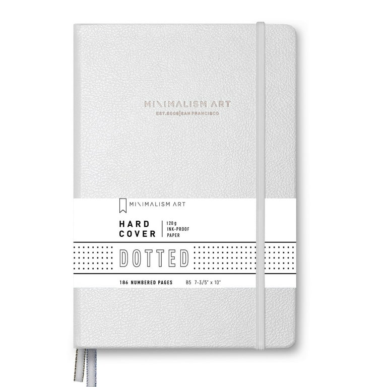 Minimalism Art, Premium Hard Cover Notebook Journal, Small size, Classic 5 inch x 8.3 inch, 122NumberedPages, GussetedPocket, Ribbon Bookmark, Extra