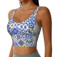 thumbnail image 2 of Hirioo Watercolor Artwork for Women's Sports Vest with Full-Print Design, Stretchy Fabric and Removable Pads-Medium, 2 of 8