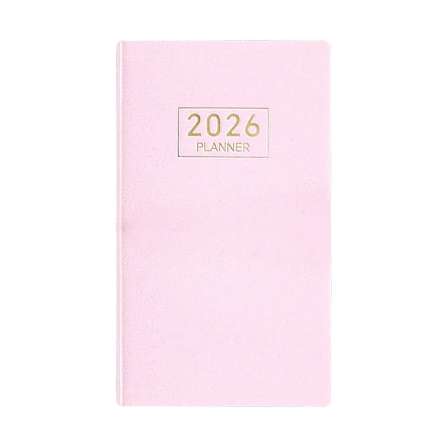 Maplenight A6 Mini Notebook Planner Pocket Planner Notebook - Portable Daily Planner for Daily Scheduling, Travel Journaling & Organizing Pink