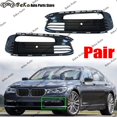 thumbnail image 1 of Un par de cubiertas de malla para parrilla de luz antiniebla del parachoques delantero adecuadas para BMW 740i 750i 2016-2017 LH&RH-, 1 of 4
