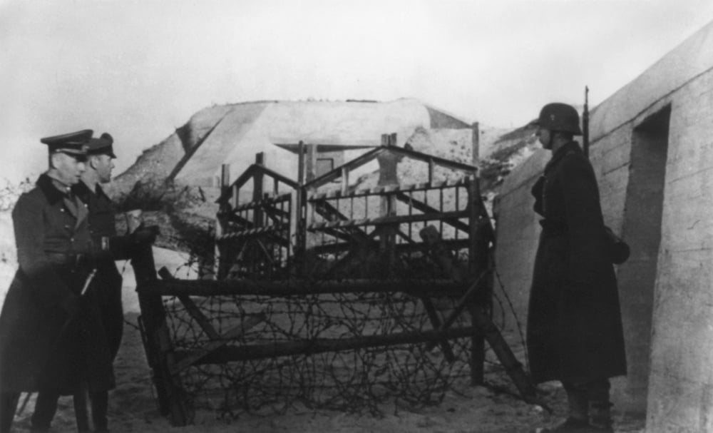 General Erwin Rommel Inspecting The Atlantic Wall. Fortifications ...