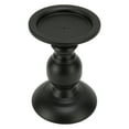 thumbnail image 3 of Candelabro de pilar de metal negro inoxidable, hierro mate, adorno para mesa de comedor, 3 of 14