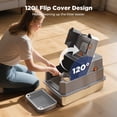 thumbnail image 2 of Caja de arena para gatos FURTIME de acero inoxidable, grande y cerrada, 2 of 8
