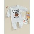 thumbnail image 3 of Bagilaanoe Newborn Baby Girl Boys Fall Jumpsuit Letters Print Long Sleeve Bodysuit 3M 6M 12M 18M Infant Casual One Piece Romper, 3 of 7