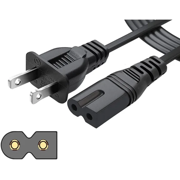 5Ft C7 Polarized Ac Power Cord For Tv, Receivers Or All Electronics Devices.