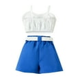 thumbnail image 5 of ZACPNCV Toddler Girl's 2 Piece Summer Outfits Striped Sleeveless Top and Skirts Sets Blue 2-3 Years, 5 of 9