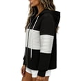 thumbnail image 3 of Puliio Quilted Color Block Full Zip Hoodies for Women Casual Long Sleeve Sweatshirt Jacket with Pockets, 3 of 8