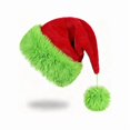 thumbnail image 1 of wonima02 Santa Hat for Adult Christmas Hats Unisex Holiday Red Velvet Double Layer Comfort Xmas Hat for New Year Festive Party, 1 of 1