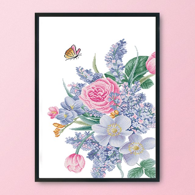 Cuadros Decorativos Kit de punto de cruz de flores DIY bordado costura manualidades 11CT estampado decoración del hogar Ndcxsfigh Nuevos Originales