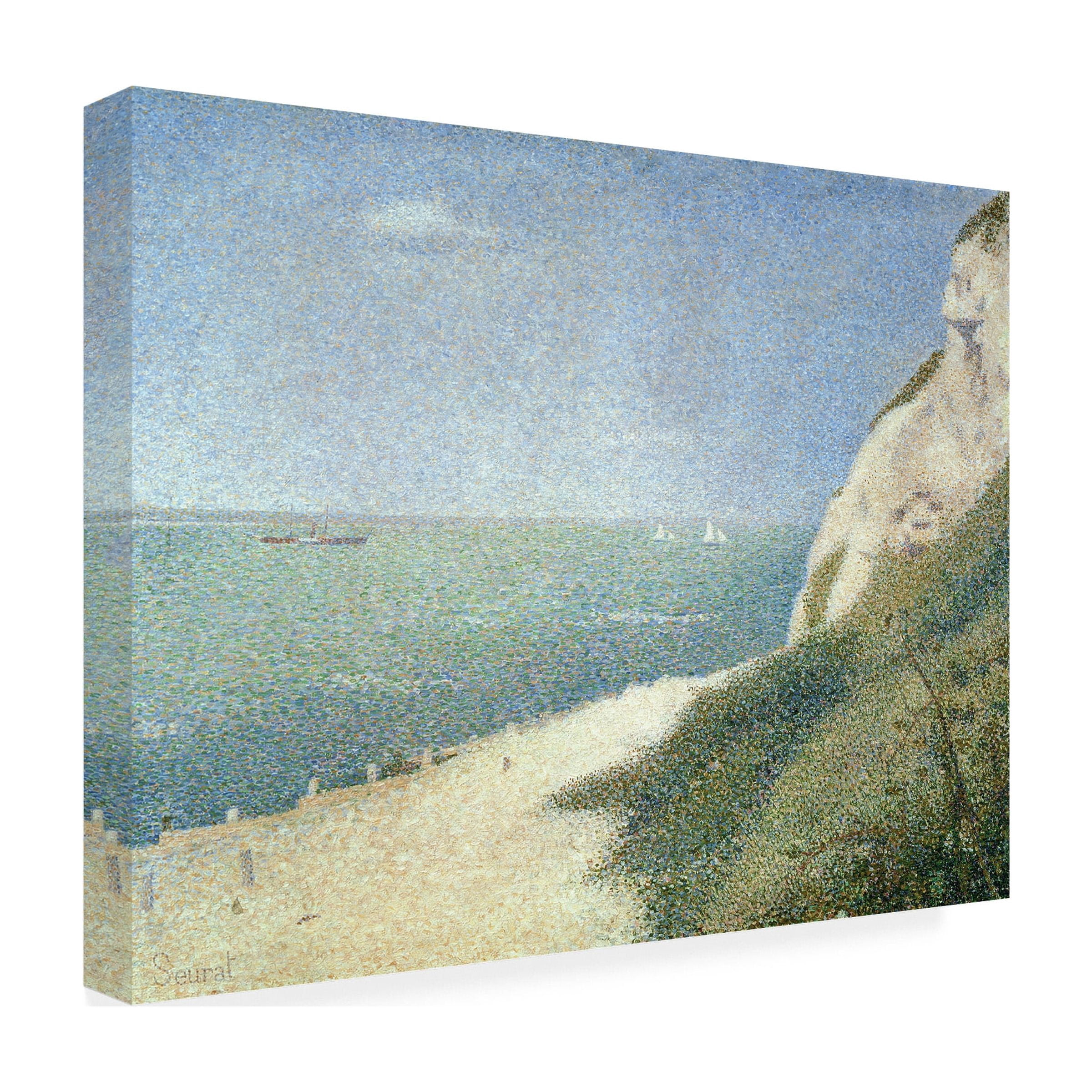 Trademark Art "Beach at Bas Butin - Honfleur - 1886" Canvas Art by Georges Seurat