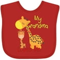thumbnail image 3 of Inktastic My Grandma Loves Me Giraffe Boys or Girls Baby Bib, 3 of 4