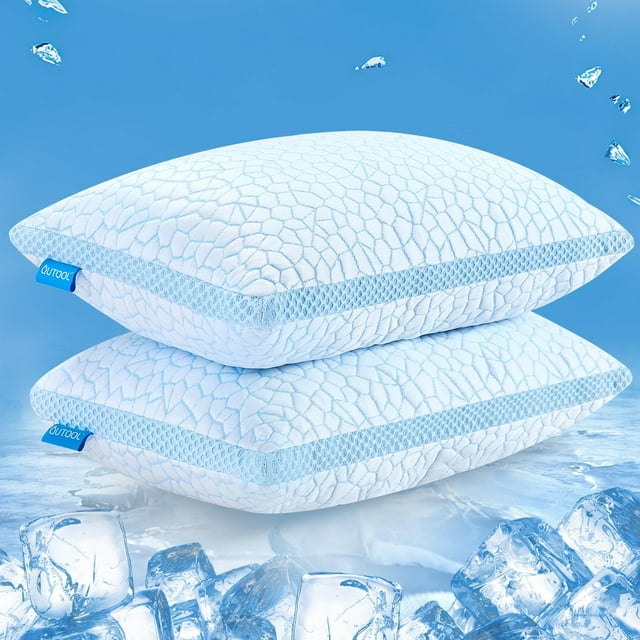 Juego de 2 geles viscoelásticos Pillow QUTOOL King de doble cara