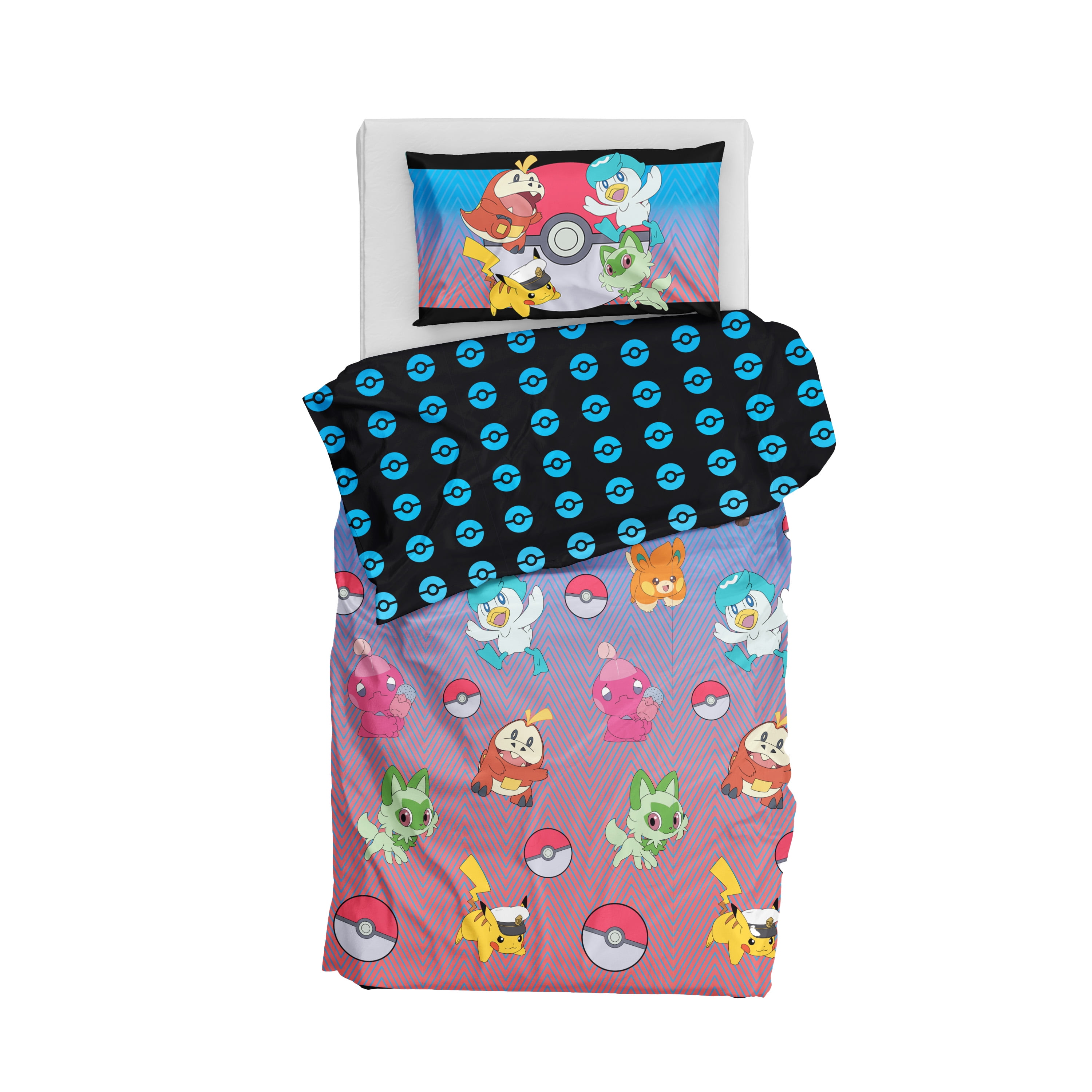 Pokemon On The Horizon 2 Piece Twin/Full Comforter & Pillowcase Set for Kids