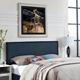 thumbnail image 2 of Modern Contemporary Urban Design Bedroom Queen Size Headboard, Navy Blue, Fabric Wood, 2 of 4