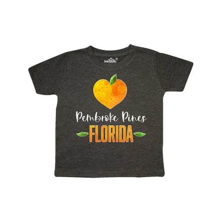 

Inktastic Pembroke Pines Florida Orange in Heart Gift Toddler Boy or Toddler Girl T-Shirt