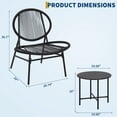 thumbnail image 5 of Ataucjin 3-Piece Outdoor Seating Acapulco Chair All Weather Small Patio Bistro Set of 2 Chairs and Side Table Modern Outdoor Furniture for Backyard Garden Balcony, 5 of 8