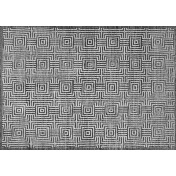 Ahgly Company Indoor Rectangle Abstract Gray Contemporary Area Rugs, 5' x 8'