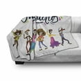 thumbnail image 3 of Dia De Los Muertos Soft Flannel Fleece Blanket, Colorful and Happy Cartoon with Skeletons in Traditional Clothes Print, Cozy Plush for Indoor and Outdoor Use, 50" x 60", Multicolor, by Ambesonne, 3 of 6