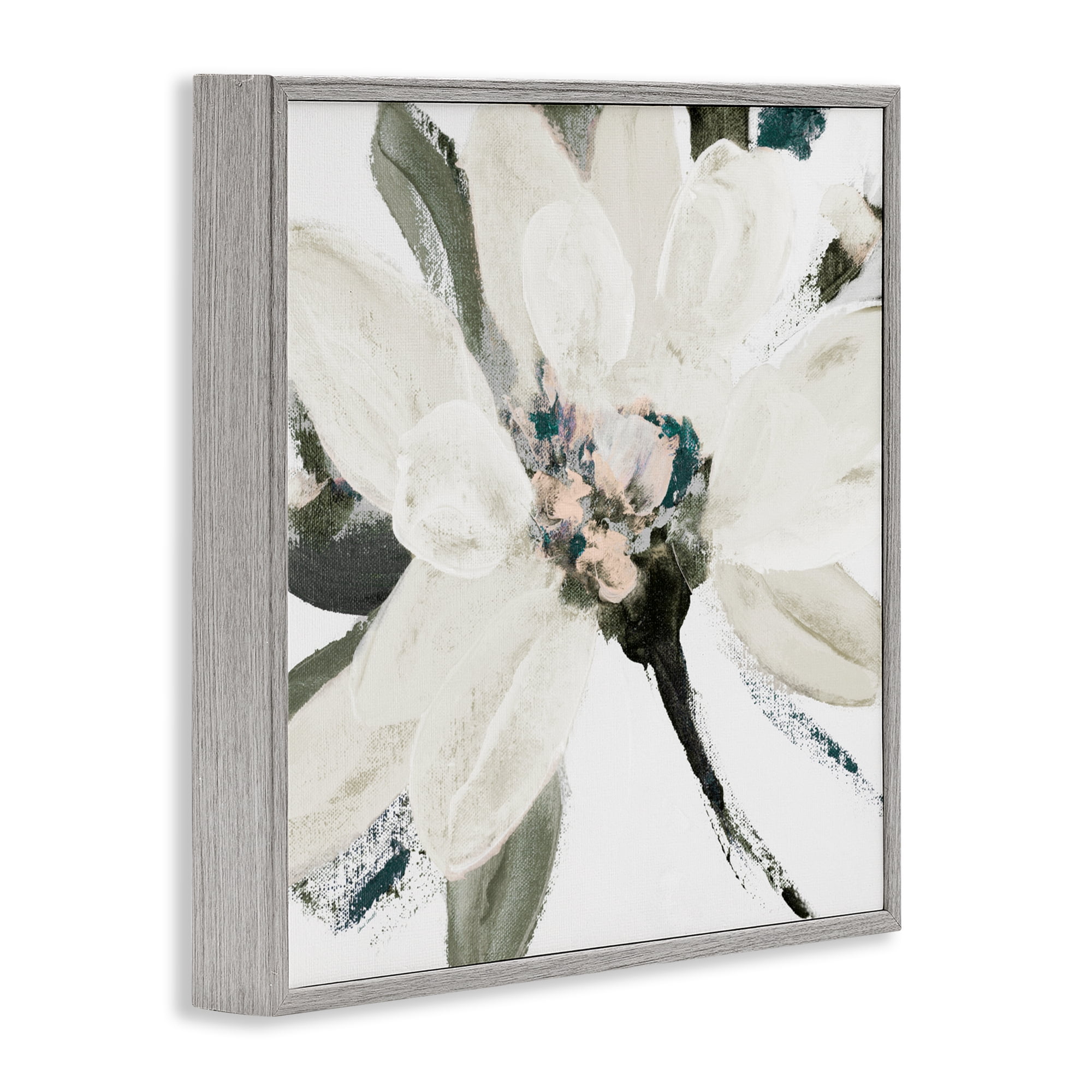 Stupell Industries Naturally Blooming Botanical Gray Framed Giclee Art, design by Lanie Loreth