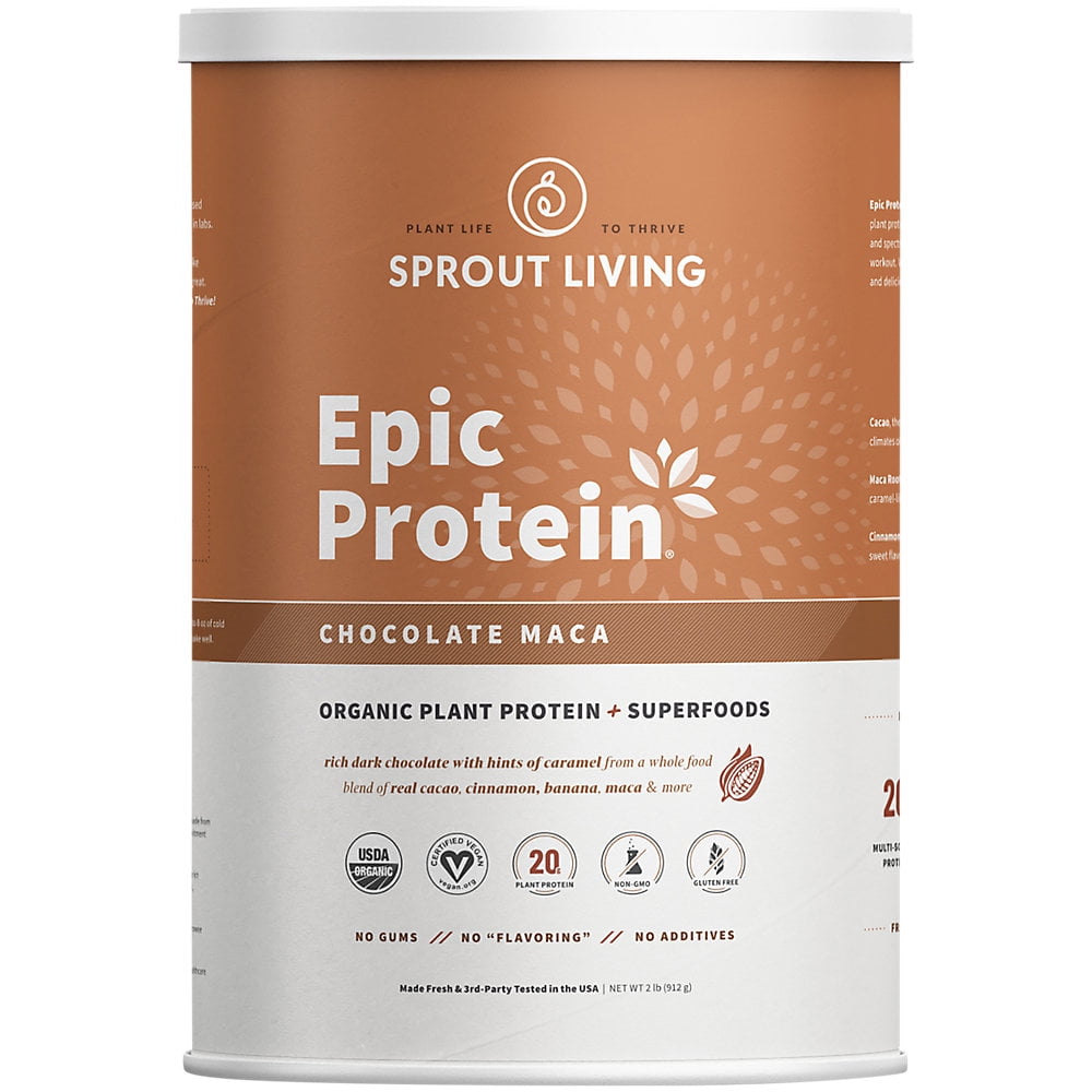 Sprout Living Epic Protein : Chocolate Maca - 2 lb