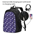 thumbnail image 2 of Wukai Astronaut Rabbit Travel Laptop Backpack: Business Water-Resistant Bag with USB Charging Port, Ideal College Backpack for Men & Women, 2 of 6