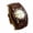 Antique Brown, variant on Deyuer Vintage Women Men Punk Faux Leather Round Dial Quartz Bracelet Wrist Watches