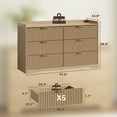 thumbnail image 6 of Tydimor Dressers for Bedroom 6 Drawers, Wide Chest of Drawers Storage Organizer, Wooden Cabinet with Anti-Tip Safety for Living Room, Hallway, 6 of 6