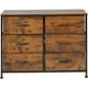 thumbnail image 2 of Comoda Cajonera Mueble 6 Cajones Tela Organizador Metalico Café Claro, 2 of 5
