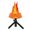 Orange, variant on Flickering Flame Lights – LED Pumpkin Fire Lamp with Realistic Flame Effect, Long-Lasting Decorative Light for Festive Atmosphere | Perfect for Halloween, Parties, Bar, Garden, Yard, Home, Desktop