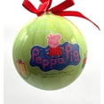 thumbnail image 5 of 60 MM 2 Assorted Blue and Green Peppa Pig Decoupage Christmas Ball Ornaments, 5 of 5