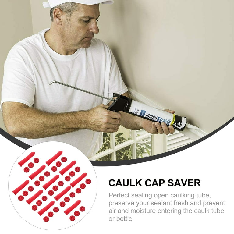 Caulk Caps Cap Saver Tube Caulking Sealer Tool Cover Saving Seal Tips  Storage Silicone Paintable Red Time Flex Clear 