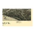thumbnail image 2 of Historic Panoramic View - St Marys West Virginia - Fowler 1899 - Vintage Wall Art, 2 of 4