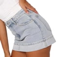 thumbnail image 5 of YABCSAZ Jean Skorts for Woman High Waisted Mini Skirt Casual Sommer Skirts Stretchy Denim Skirt with Pockets Skorts Skirts Y2K Trendy Denim Skirt, 5 of 6