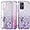 Purple, variant on for Samsung A71 5g Case Clear Glitter Sparkle, Luxury Shiny Samsung Galaxy A71 5g Phone Case Flower Silicone TPU Protective Case Anti-Scratch Cover Purple Aesthetic (Pink)
