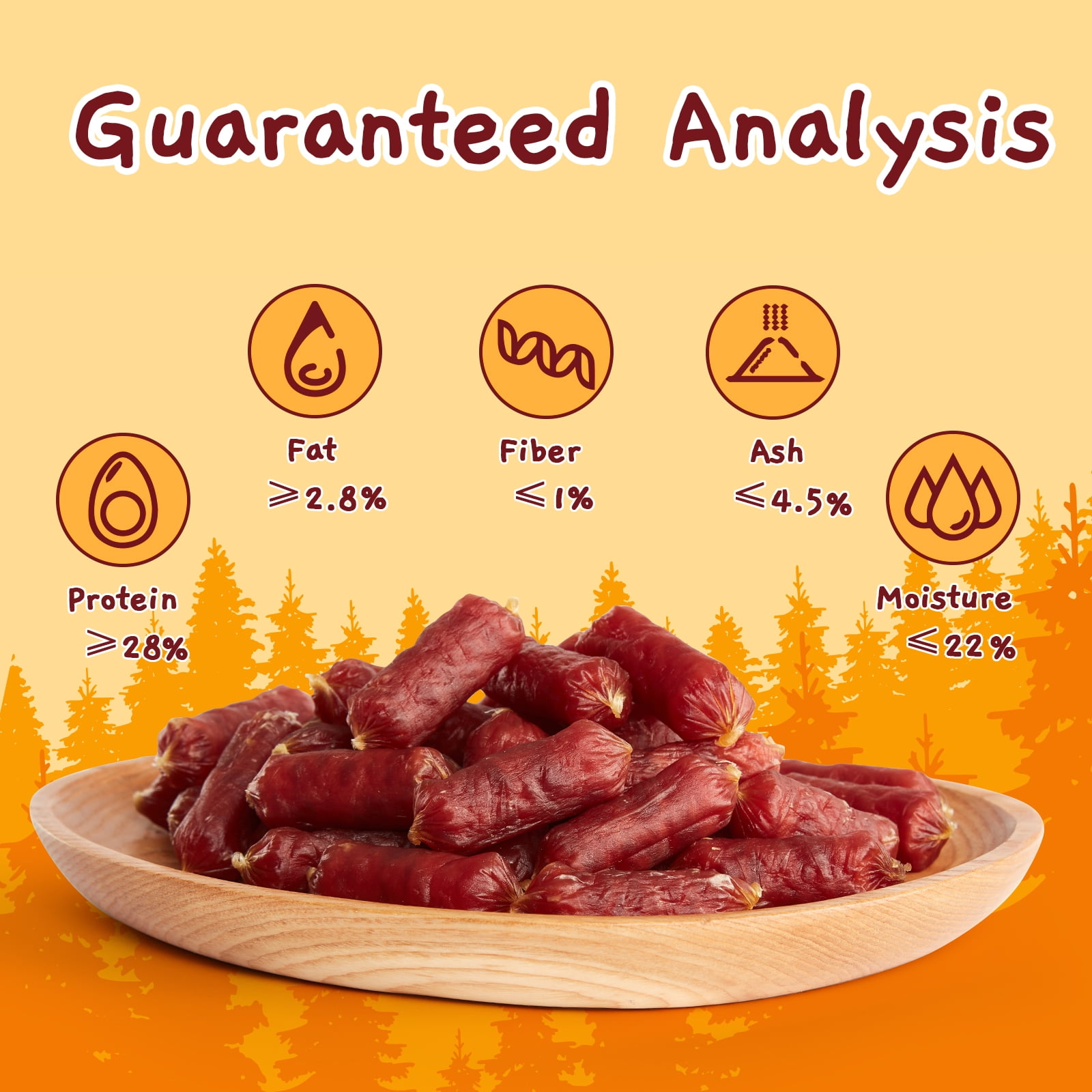 (5 pack) Jungle Calling Duck Sausage Dog Treats, Single Ingredient Duck Jerky for Small & Medium Dogs, 10.6 oz
