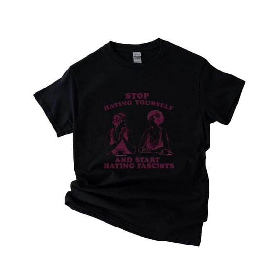 Antifascism Feminist Antiracist Statement Vintage Unisex T-Shirt, up to size 5XL
