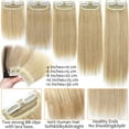 thumbnail image 6 of SEGO Thick Clip in Mini Human Hair Extensions for Women Adding Hair Volume Seamless Short Straight Clip in Human Hair Pad Hairpieces Topper for Thinning Hair, 6 of 8