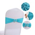 thumbnail image 4 of Funda elástica para silla Laklulu con hebillas y lazos deslizantes para decoración de banquetes de boda, 20 unidades, 4 of 5