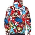 thumbnail image 6 of Lsque Mario Pattern Casual Men's Hoodie,Hooded Sweatshirt with Kangaroo Pocket,Pullover Hoodie-Medium, 6 of 8