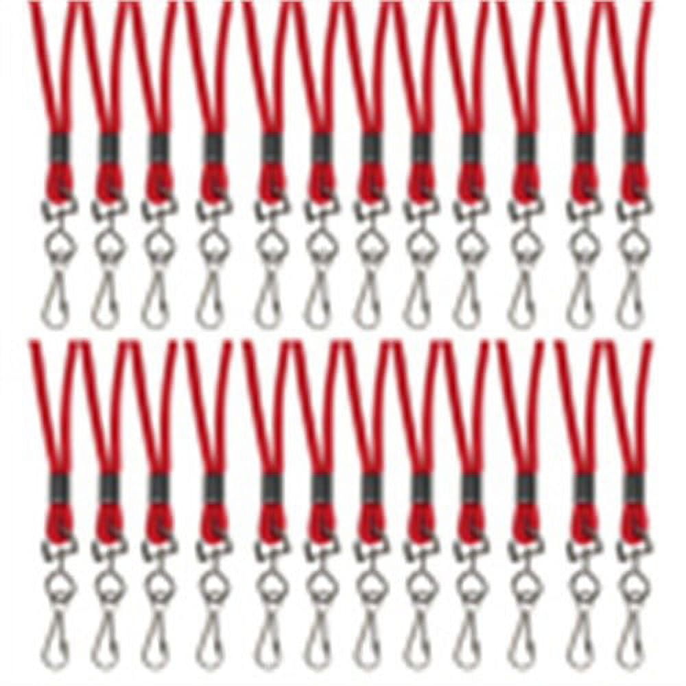 C-Line Products CLI89314-24 Red Standard Lanyard with Swivel Hook - 24 Each