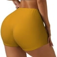 thumbnail image 2 of Naloa Goldenrod Biker Shorts for Women Seamless Scrunch Short Women’s Yoga Shorts for Gym Running Sport Shorts - Large, 2 of 9