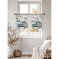 thumbnail image 2 of Blue Truck Christmas Sheer Curtains 45 Inch Length 2 Panels Set, Xmas Balls Snowflake Vintage Voile Window Treatment Rod Pocket Small Kitchen Curtains Drapes for Bedroom 52"x45"x2, 2 of 7