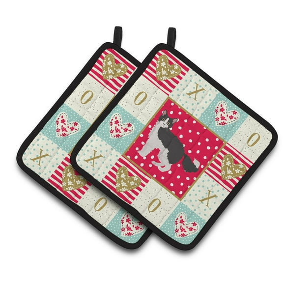 La Perm #1 Cat Love Pair of Pot Holders