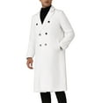 thumbnail image 4 of INSPIRE CHIC Long Trench Coat for Men's Classic Notched Lapel Double Breasted Overcoats, 4 of 5