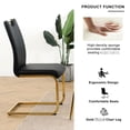 thumbnail image 6 of 4pcs Dining Chairs With Comfortable Seat And Gold Metal Legs, For Kitchen, Living, Bedroom, Room Ergonomic Strong Base Various Scenes, 6 of 6