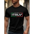 thumbnail image 2 of Men's T-Shirt MILANO ITALY Modern Art Short Sleeve Casual Tee Classic Crew Neck T-Shirt for Men, L, 2 of 6